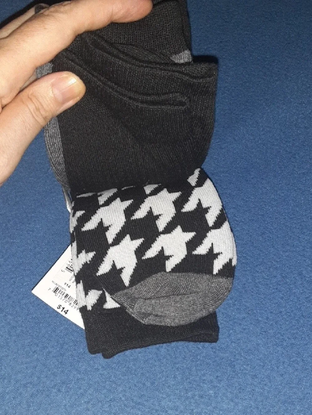 Mixit Black & Gray Patterned Athletic Crew Socks - Multi Pair